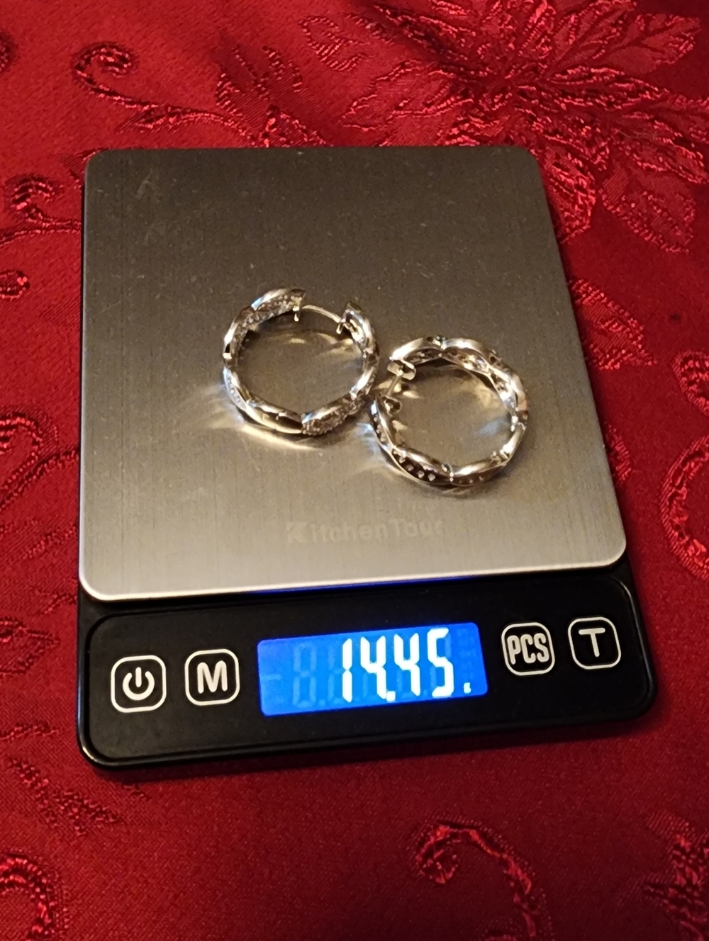 925 Sterling Silver Hoop Earrings - Picture 3 of 6
